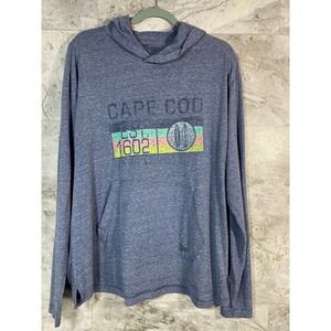 New Era Cape Cod Graphic‎ Long Sleeve Hoodie Men's XL Blue Casual Surfer